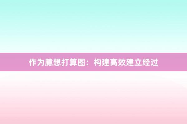 作为臆想打算图：构建高效建立经过